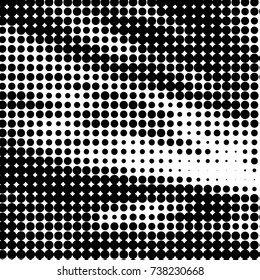 Grunge halftone black and white dots texture background. Spotted vector Abstract Texture