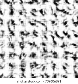Grunge halftone black and white dots texture background. Spotted vector Abstract Texture