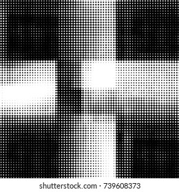 Grunge halftone black and white dots texture background. Spotted vector Abstract Texture