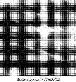 Grunge halftone black and white dots texture background. Spotted vector Abstract Texture