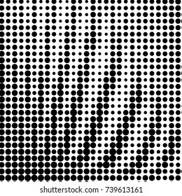 Grunge halftone black and white dots texture background. Spotted vector Abstract Texture