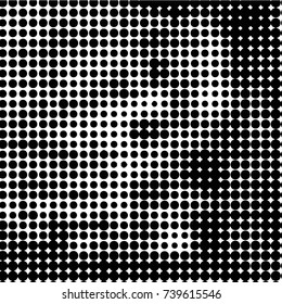 Grunge halftone black and white dots texture background. Spotted vector Abstract Texture