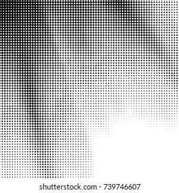 Grunge halftone black and white dots texture background. Spotted vector Abstract Texture