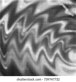 Grunge halftone black and white dots texture background. Spotted vector Abstract Texture