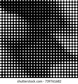Grunge halftone black and white dots texture background. Spotted vector Abstract Texture