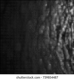 Grunge halftone black and white dots texture background. Spotted vector Abstract Texture