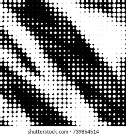 Grunge halftone black and white dots texture background. Spotted vector Abstract Texture