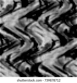 Grunge halftone black and white dots texture background. Spotted vector Abstract Texture