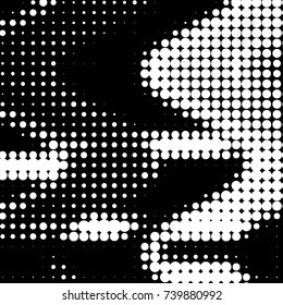 Grunge halftone black and white dots texture background. Spotted vector Abstract Texture
