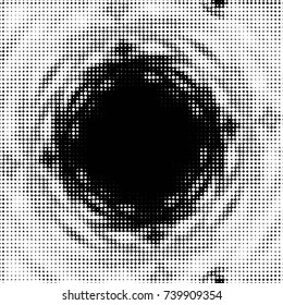 Grunge halftone black and white dots texture background. Spotted vector Abstract Texture