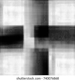 Grunge halftone black and white dots texture background. Spotted vector Abstract Texture