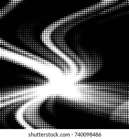 Grunge halftone black and white dots texture background. Spotted vector Abstract Texture