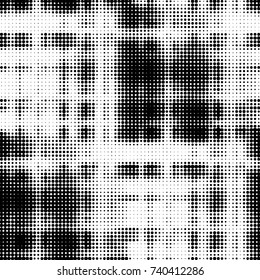 Grunge halftone black and white dots texture background. Spotted vector Abstract Texture