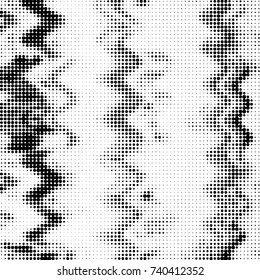 Grunge halftone black and white dots texture background. Spotted vector Abstract Texture