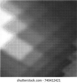 Grunge halftone black and white dots texture background. Spotted vector Abstract Texture