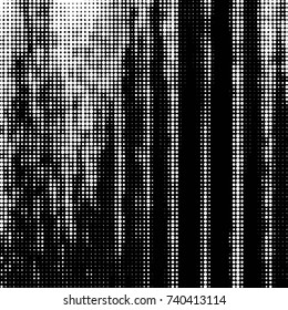 Grunge halftone black and white dots texture background. Spotted vector Abstract Texture