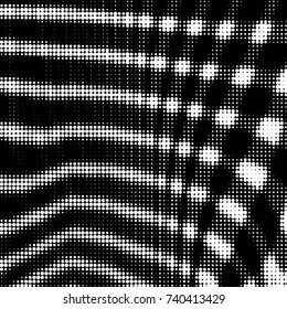 Grunge halftone black and white dots texture background. Spotted vector Abstract Texture