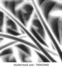 Grunge halftone black and white dots texture background. Spotted vector Abstract Texture