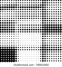 Grunge halftone black and white dots texture background. Spotted vector Abstract Texture