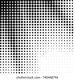 Grunge halftone black and white dots texture background. Spotted vector Abstract Texture