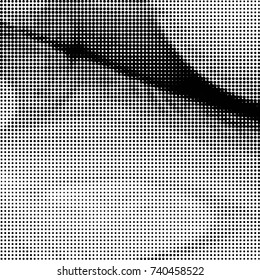 Grunge halftone black and white dots texture background. Spotted vector Abstract Texture