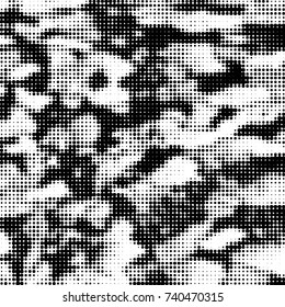 Grunge halftone black and white dots texture background. Spotted vector Abstract Texture