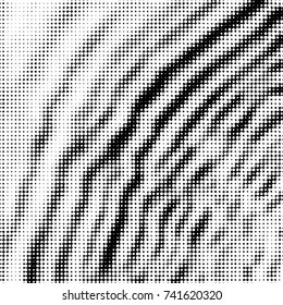 Grunge halftone black and white dots texture background. Spotted vector Abstract Texture