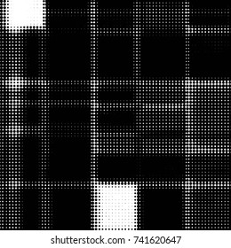 Grunge halftone black and white dots texture background. Spotted vector Abstract Texture