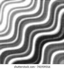 Grunge halftone black and white dots texture background. Spotted vector Abstract Texture