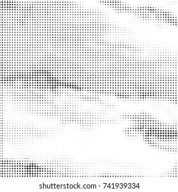 Grunge halftone black and white dots texture background. Spotted vector Abstract Texture