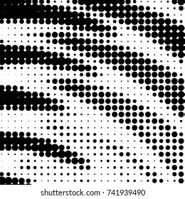 Grunge halftone black and white dots texture background. Spotted vector Abstract Texture