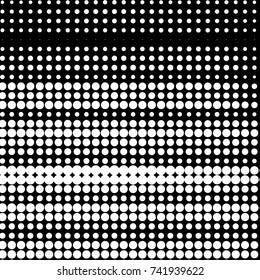 Grunge halftone black and white dots texture background. Spotted vector Abstract Texture