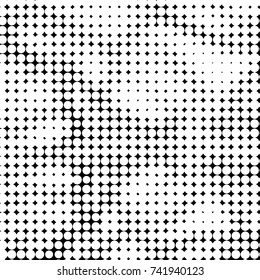 Grunge halftone black and white dots texture background. Spotted vector Abstract Texture