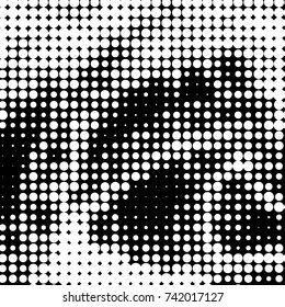 Grunge halftone black and white dots texture background. Spotted vector Abstract Texture