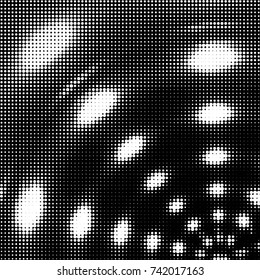 Grunge halftone black and white dots texture background. Spotted vector Abstract Texture