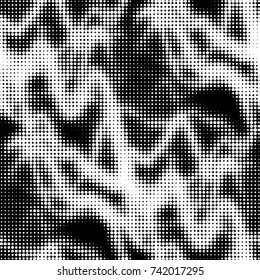 Grunge halftone black and white dots texture background. Spotted vector Abstract Texture