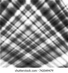 Grunge halftone black and white dots texture background. Spotted vector Abstract Texture