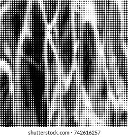 Grunge halftone black and white dots texture background. Spotted vector Abstract Texture