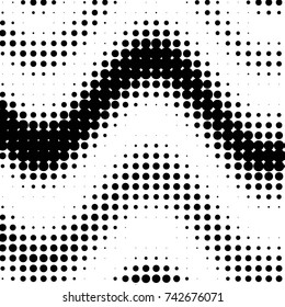 Grunge halftone black and white dots texture background. Spotted vector Abstract Texture