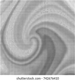 Grunge halftone black and white dots texture background. Spotted vector Abstract Texture