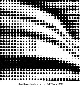 Grunge halftone black and white dots texture background. Spotted vector Abstract Texture