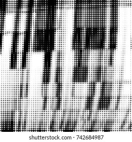 Grunge halftone black and white dots texture background. Spotted vector Abstract Texture