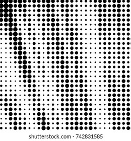 Grunge halftone black and white dots texture background. Spotted vector Abstract Texture