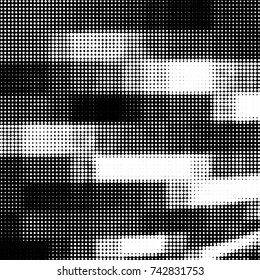 Grunge halftone black and white dots texture background. Spotted vector Abstract Texture
