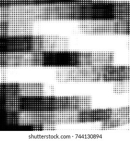 Grunge halftone black and white dots texture background. Spotted vector Abstract Texture