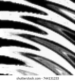Grunge halftone black and white dots texture background. Spotted vector Abstract Texture