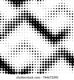 Grunge halftone black and white dots texture background. Spotted vector Abstract Texture