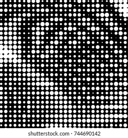 Grunge halftone black and white dots texture background. Spotted vector Abstract Texture