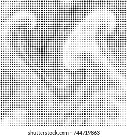 Grunge halftone black and white dots texture background. Spotted vector Abstract Texture