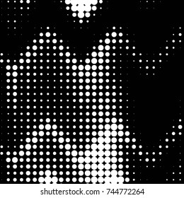 Grunge halftone black and white dots texture background. Spotted vector Abstract Texture